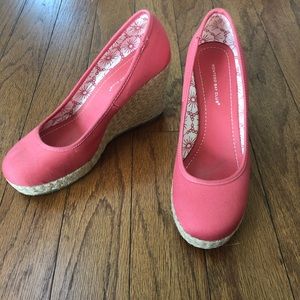 Coral Colored Wedges